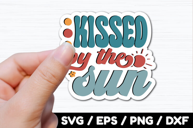 Retro Summer stickers SVG Bundle