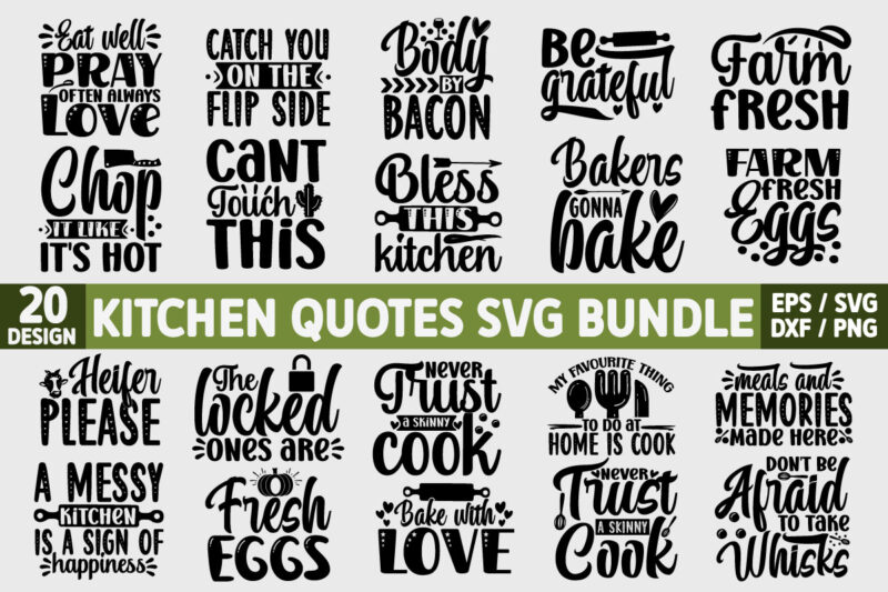 Kitchen Quotes SVG Bundle