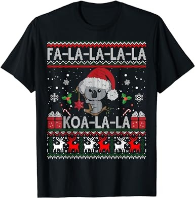 Koala-la-la cute koala bear australian christmas ugly xmas t-shirt