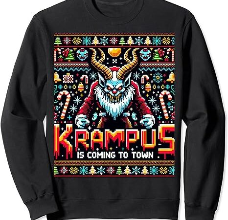 Krampus funny ugly christmas sweater gamer sweatshirt