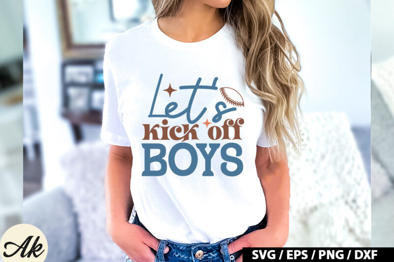 Let’s kick off boys Retro SVG