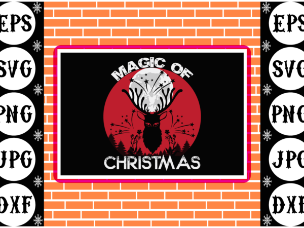 Magic of christmas t shirt designs for sale