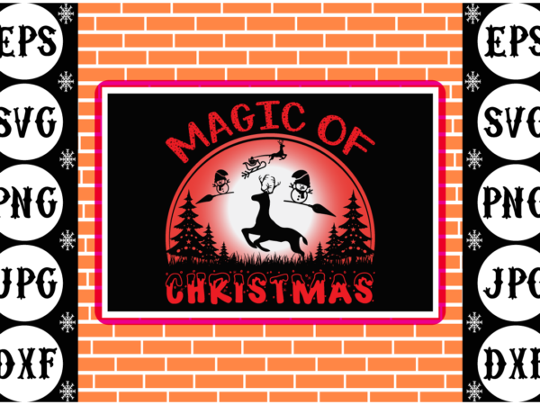 Magic of christmas t shirt designs for sale