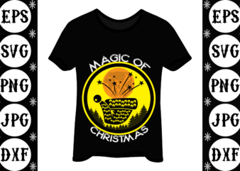 Magic of christmas t shirt designs for sale