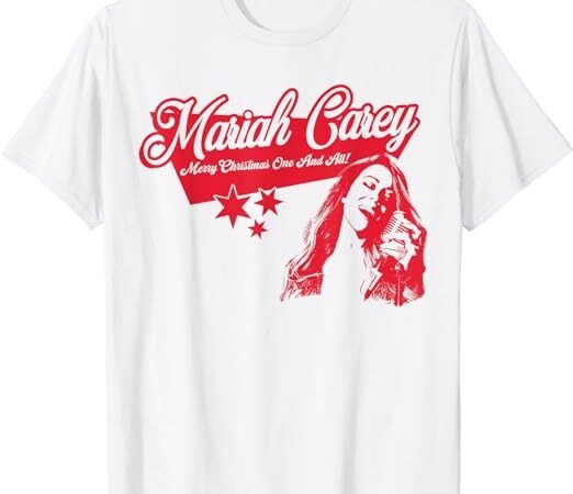 Mariah carey official merry christmas one & all tour stars t-shirt