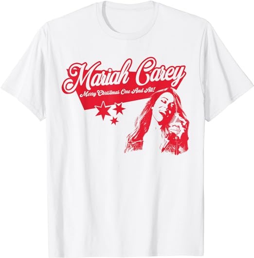 Mariah Carey Official Merry Christmas One & All Tour Stars T-Shirt