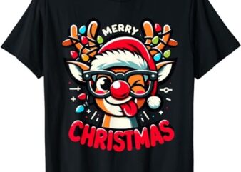 Matching Family Christmas 2023 Funny Rudolph Reindeer T-Shirt