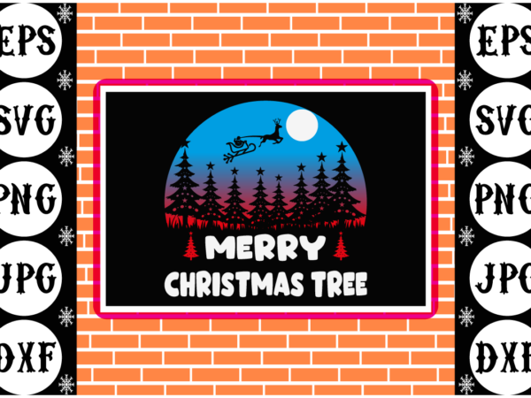 Merry christmas tree t shirt designs for sale