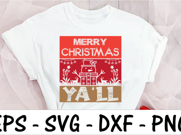 Merry christmas yall t shirt designs for sale