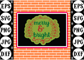 Merry and bright sticker 1