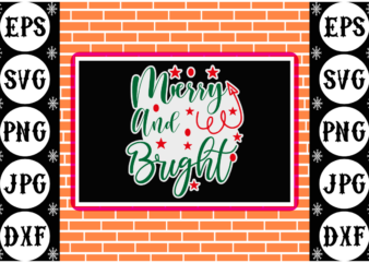Merry and bright sticker 4