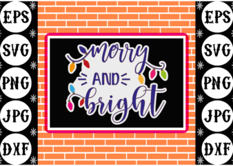 Merry and bright sticker 5