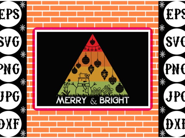 Merry & bright t shirt designs for sale