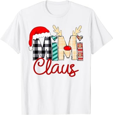 Mimi claus reindeer christmas t shirt t-shirt