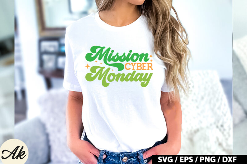 Mission cyber monday Retro SVG