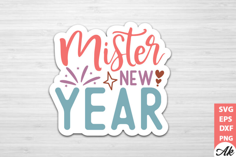 Stickers New Year SVG Bundle