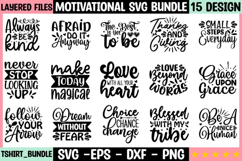 Motivational SVG Bundle