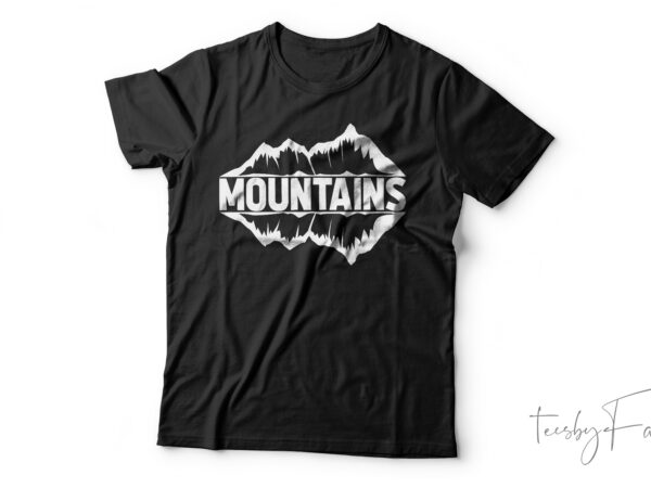 Mountains| premium adventure t-shirt design for sale