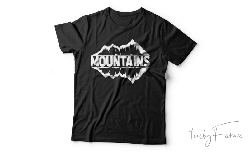 Mountains| T-shirt design for sale