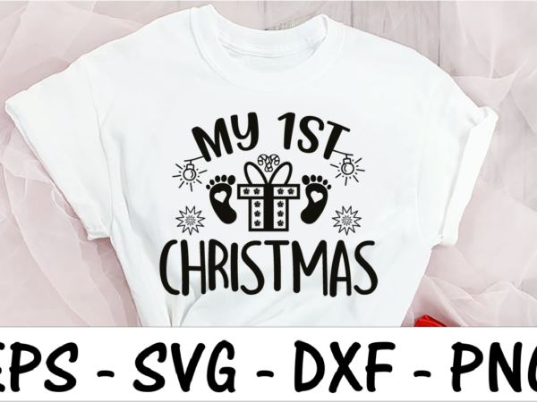 My 1st christmas 2 t shirt designs for sale