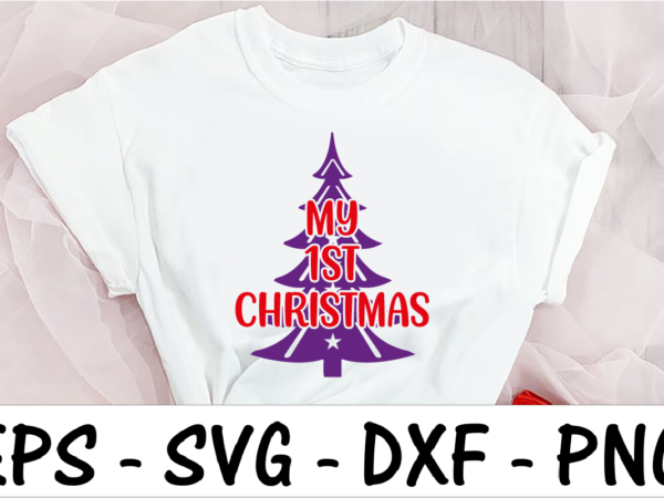 My 1st christmas 4 t shirt designs for sale