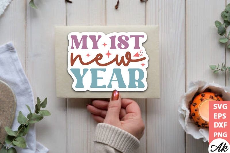 Stickers New Year SVG Bundle