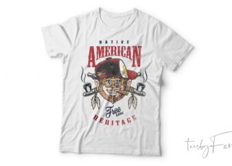 Native American Free Soul| T-shirt design for sale