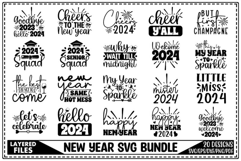 New Year SVG Bundle