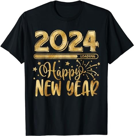 New Years Eve Party Supplies 2024 Happy New Year Fireworks T-Shirt