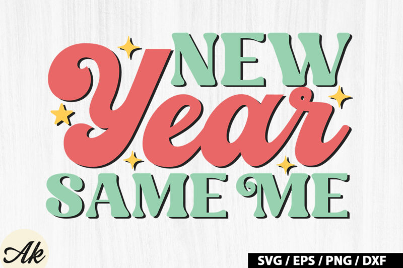 New year same me Retro SVG