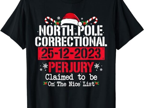 North pole correctional perjury family matching christmas t-shirt png file