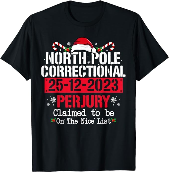 North Pole Correctional Perjury Family Matching Christmas T-Shirt png file