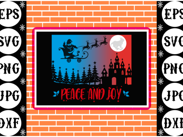 Peace and joy t shirt illustration