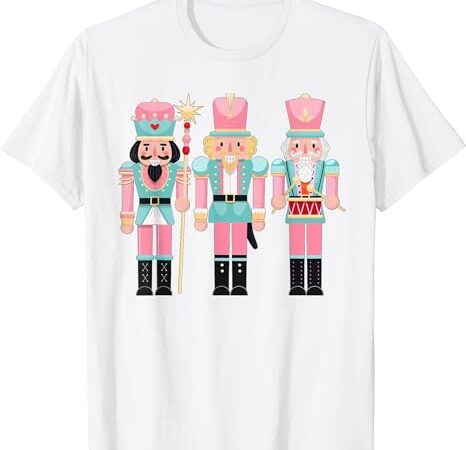 Pink nutcracker squad xmas pink christmas pajamas women kids t-shirt