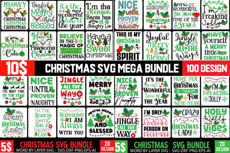 Christmas T-Shirt Design Mega Bundle, Christmas T-Shirt Design, Christmas , Christmas SVG Mega Bundle, Christmas SVG Bundle Quotes, Christma