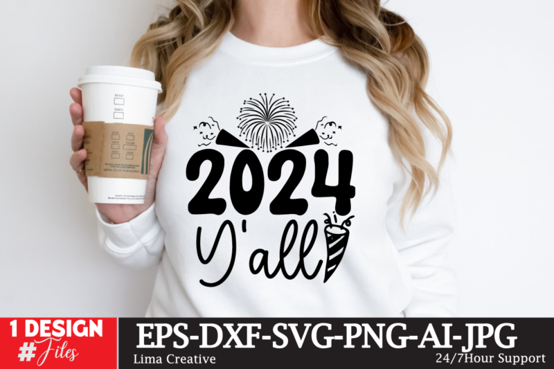 New Year SVG Bundle,New Year T-shirt Design Bundle, T-shirt Design, New Year Same Hot Mess SVG PNG PDF, Funny 2024 Saying Svg, Hello 2024 Sv