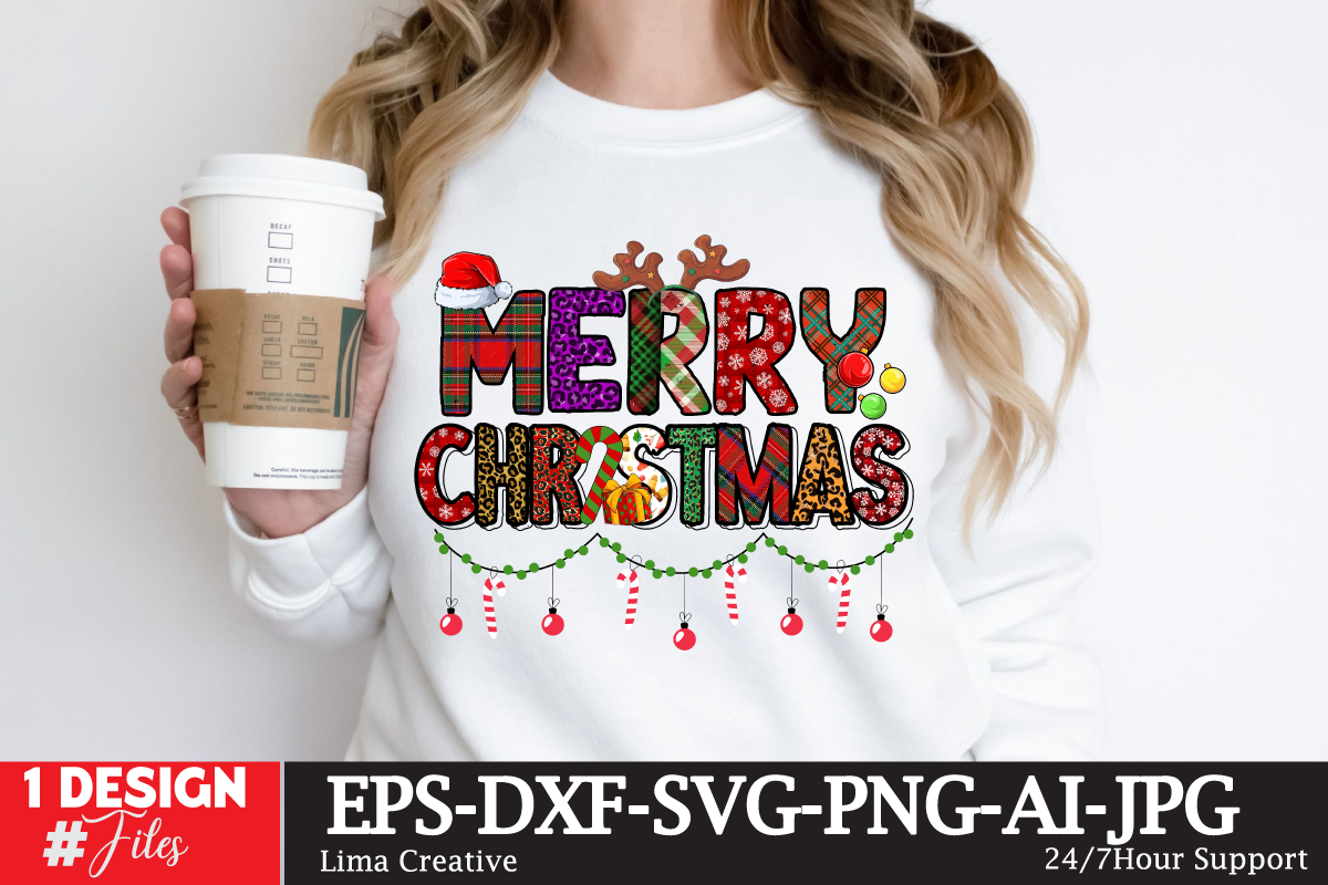 Merry Christmas Sublimation PNG<Christmas Sublimation Design