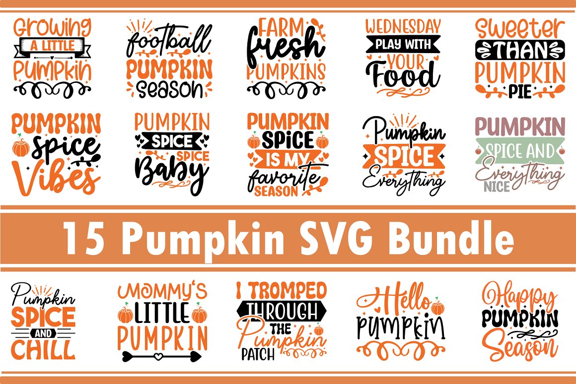 Pumpkin SVG Bundle - Buy t-shirt designs