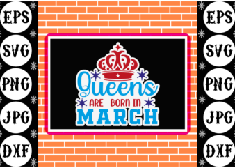 Queens are born in march sticker