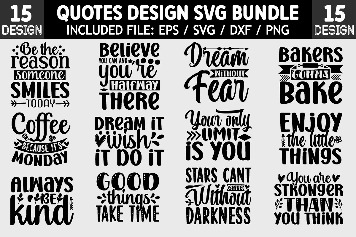 Quotes Design SVG Bundle - Buy t-shirt designs