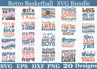 Retro Basketball SVG Bundle