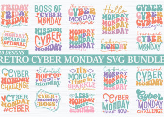 Retro Cyber Monday SVG Bundle