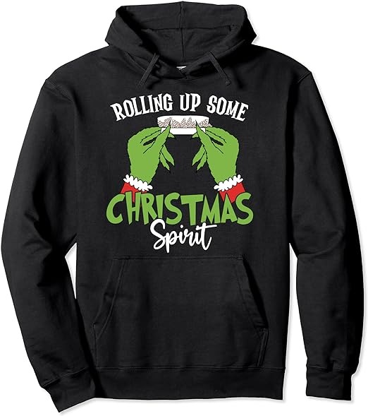 Rolling Up Some Christmas Spirit Christmas Tree Cakes Snack Pullover Hoodie