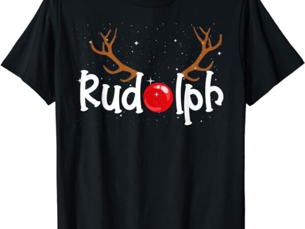 Rudolph red nose reindeer christmas funny t-shirt