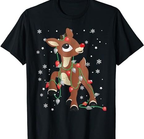 Rudolph the red nose reindeer for kids and christmas fan t-shirt png file