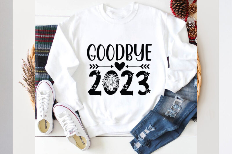 Goodbye 2023 SVg design, Goodbye 2023 SVG cut file,new year 2024,new year decorations 2024, new year decorations, new year hats 2024,new yea