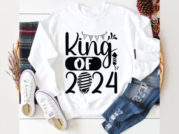 King of 2024 svg design, king of 2024 svg cut file, new year 2024,new year decorations 2024, new year decorations, new year hats 2024,new ye