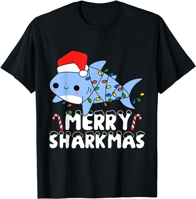 15 Christmas Shark Shirt Designs Bundle For Commercial Use Part 4, Christmas Shark T-shirt, Christmas Shark png file, Christmas Shark digita