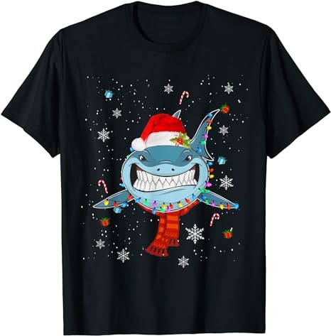 15 Christmas Shark Shirt Designs Bundle For Commercial Use Part 4, Christmas Shark T-shirt, Christmas Shark png file, Christmas Shark digita