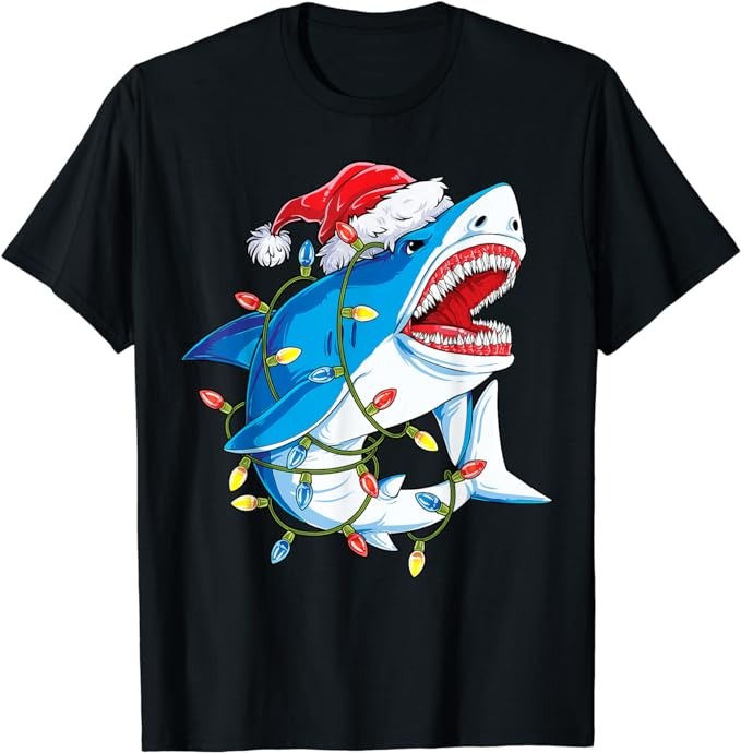 15 Christmas Shark Shirt Designs Bundle For Commercial Use Part 4, Christmas Shark T-shirt, Christmas Shark png file, Christmas Shark digita